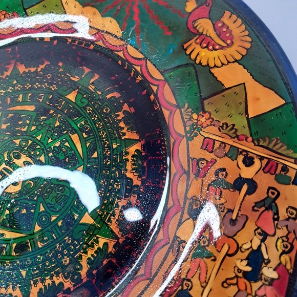 Mexican pottery plate high gloss finish. - Picture 5 of 7